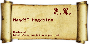Magó Magdolna névjegykártya