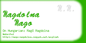 magdolna mago business card